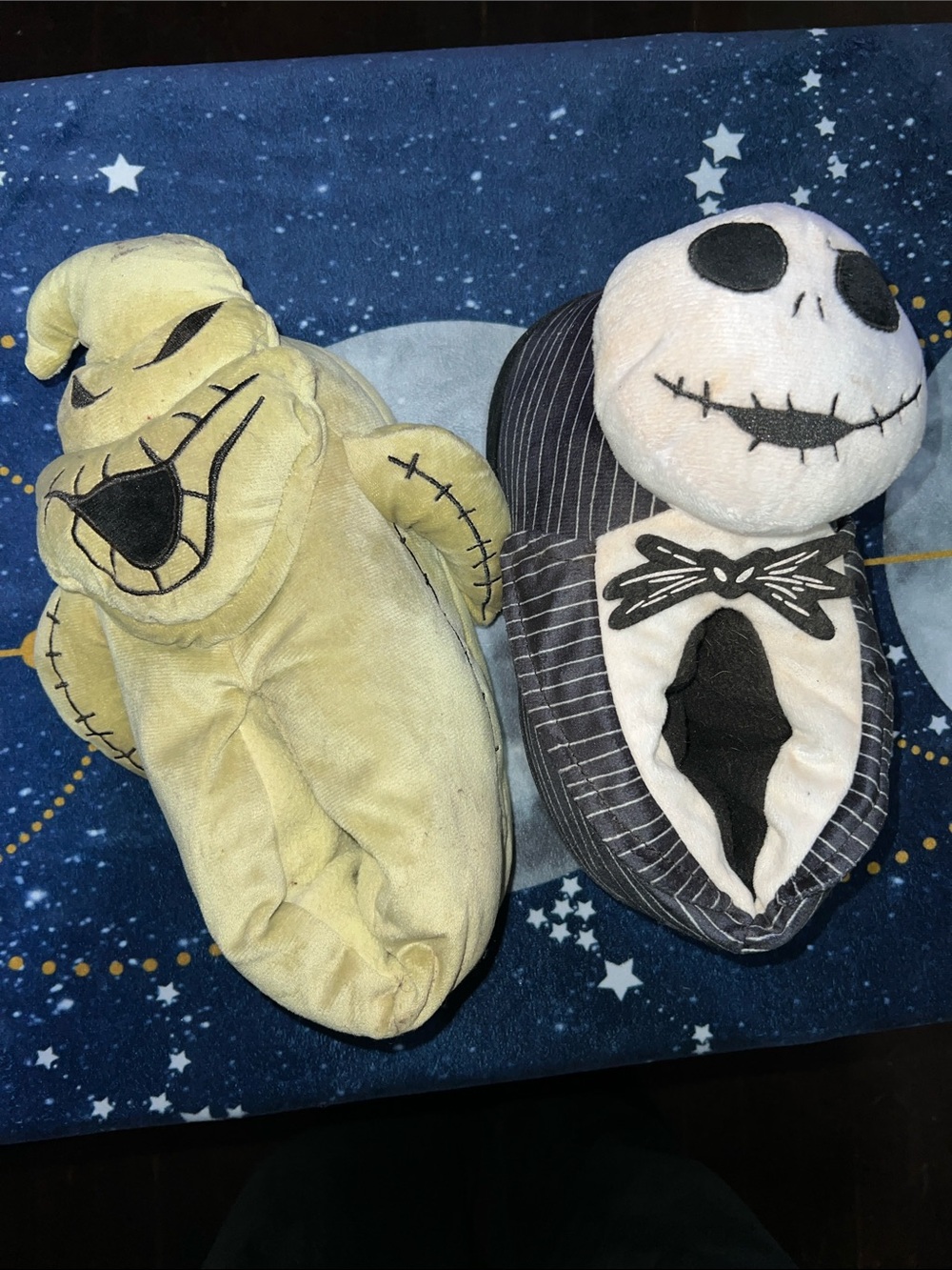 Nightmare Before Christmas Plush Character Women’s Slippers in Yellow and Black